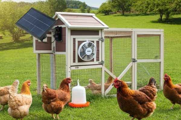 Solar fan for chicken coop