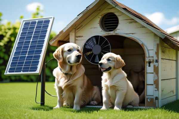 Solar fan for dog house