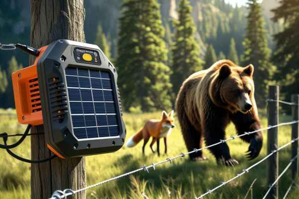 Solar electric fence charger