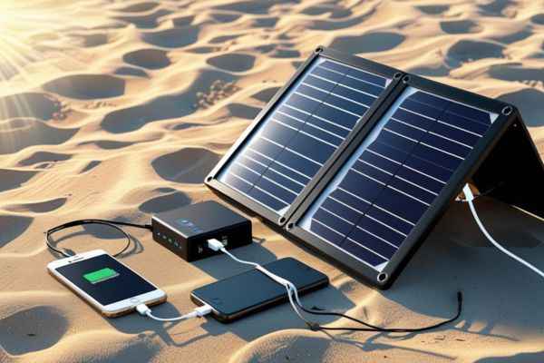 Portable solar cell phone battery charger
