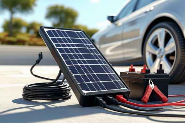 Solar powered car battery chargers