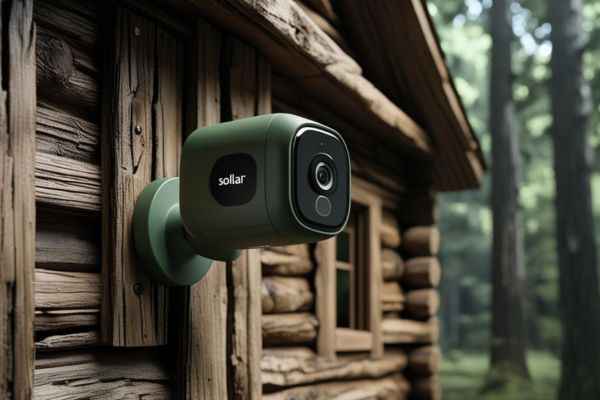 Solar powered wireless security camera
