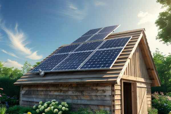 Solar panels for shed