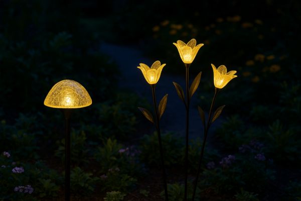 Decorative outdoor solar garden lights