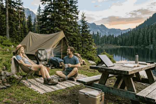 Solar powered portable fan