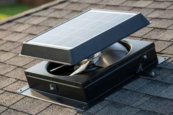 Solar roof fan