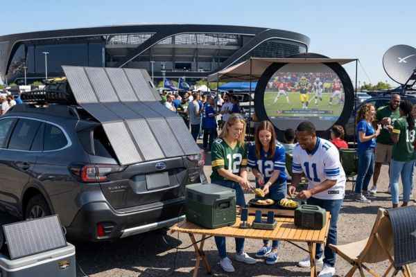 Tailgating solar power setup