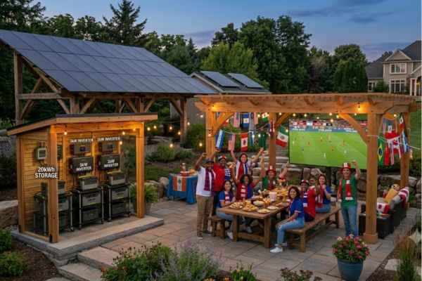 backyard solar power setup