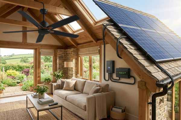 solar powered ceiling fan