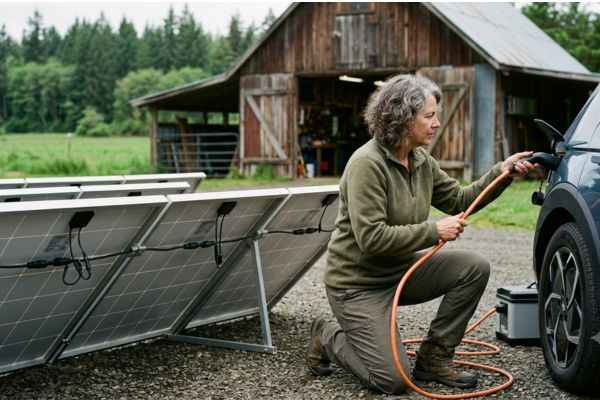 Solar panels for EV charging