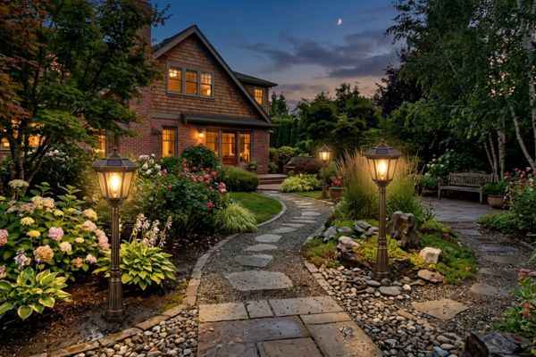 outdoor solar lamp posts