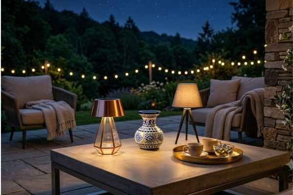 outdoor solar table lamp