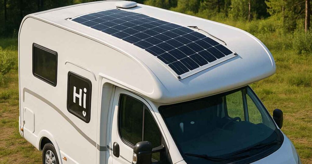 Flexible solar panels for RV