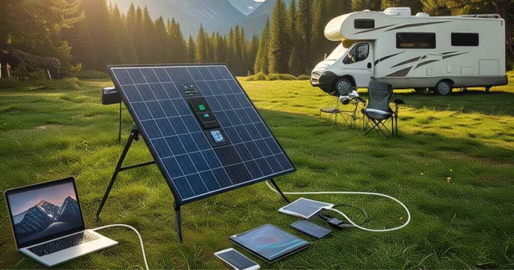 Portable solar panels for RV