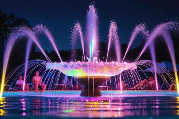 Solar powered pool fountain