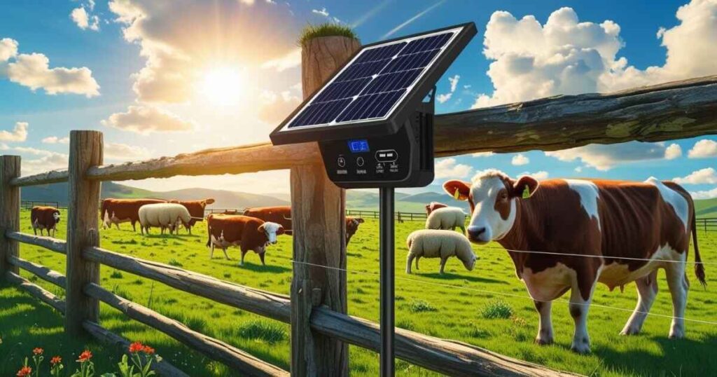 Solar electric fence charger