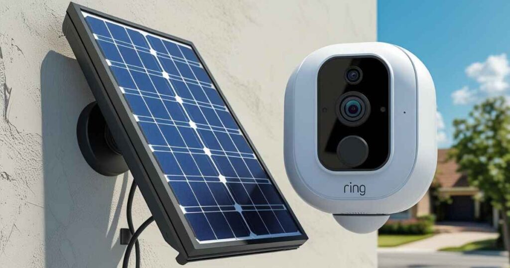 Ring camera solar panel