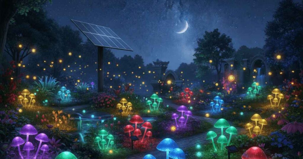 Decorative outdoor solar garden lights