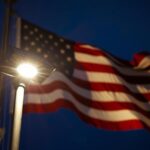 Solar flagpole light