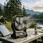 Solar powered portable fan