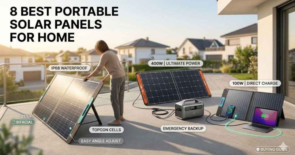 Portable solar panels for home