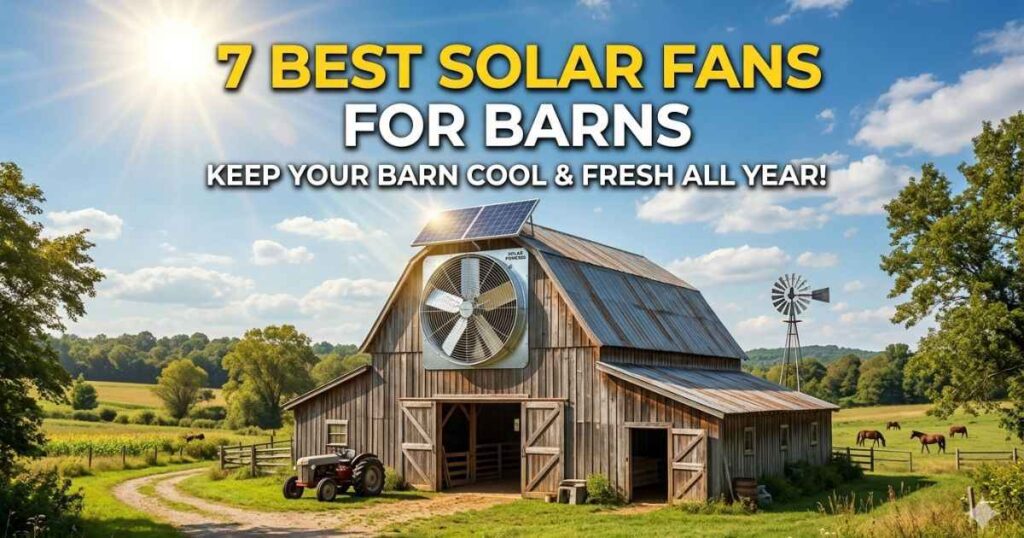 Solar powered fans for barns