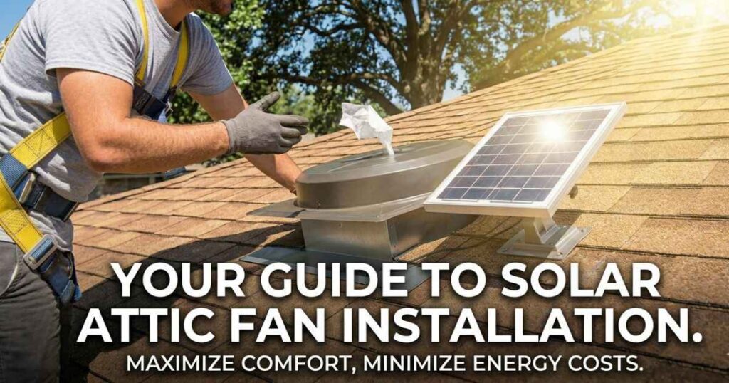 Solar attic fan installation