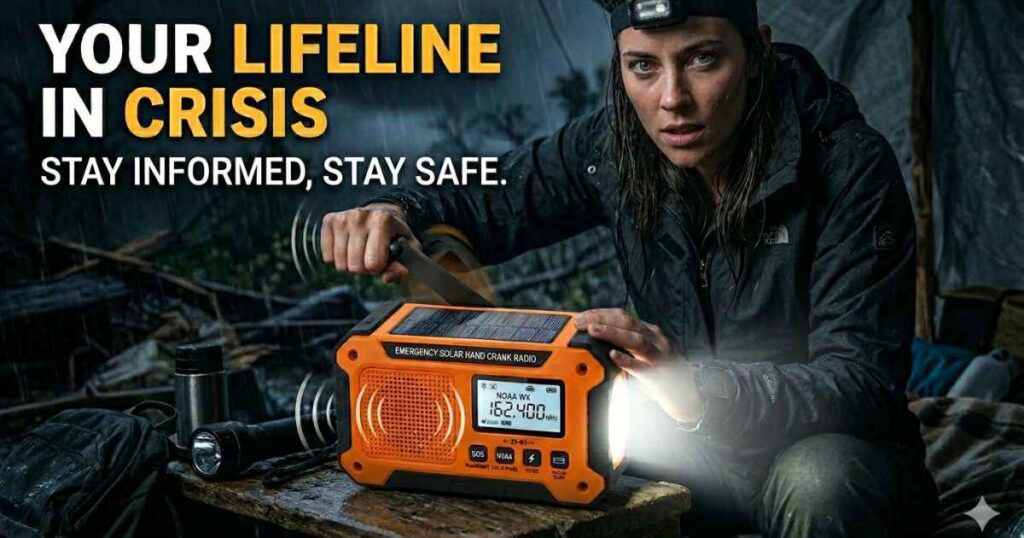 emergency solar hand crank radio