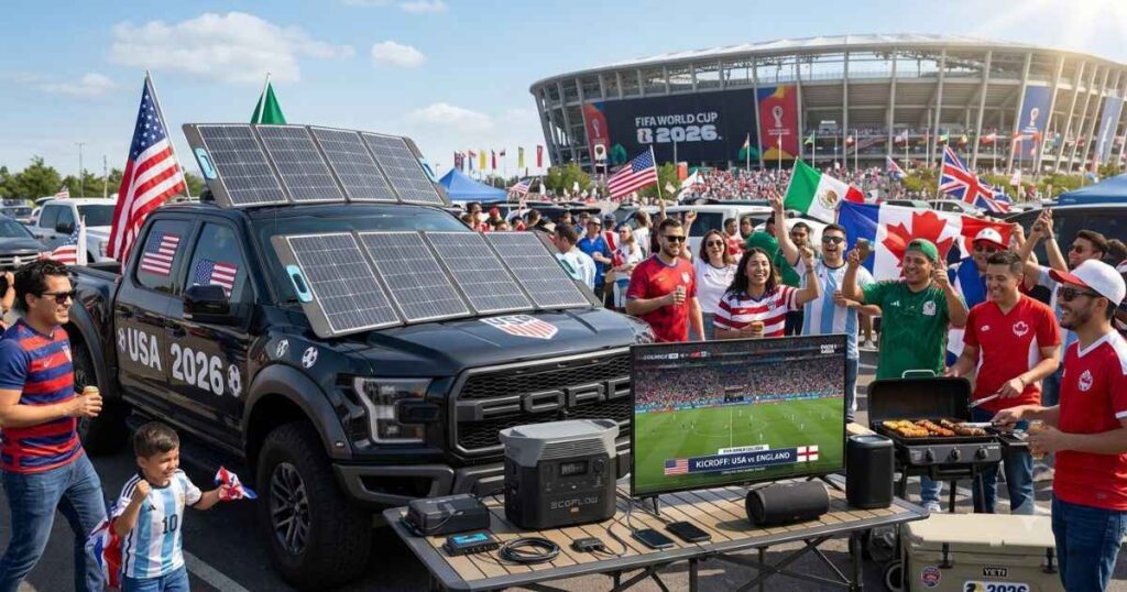 Tailgating solar power setup