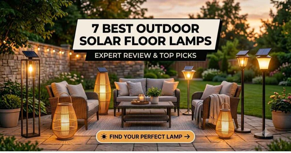 Outdoor solar floor lamp