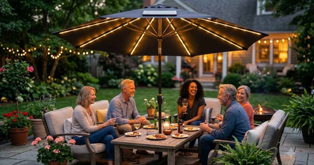 solar umbrella lights