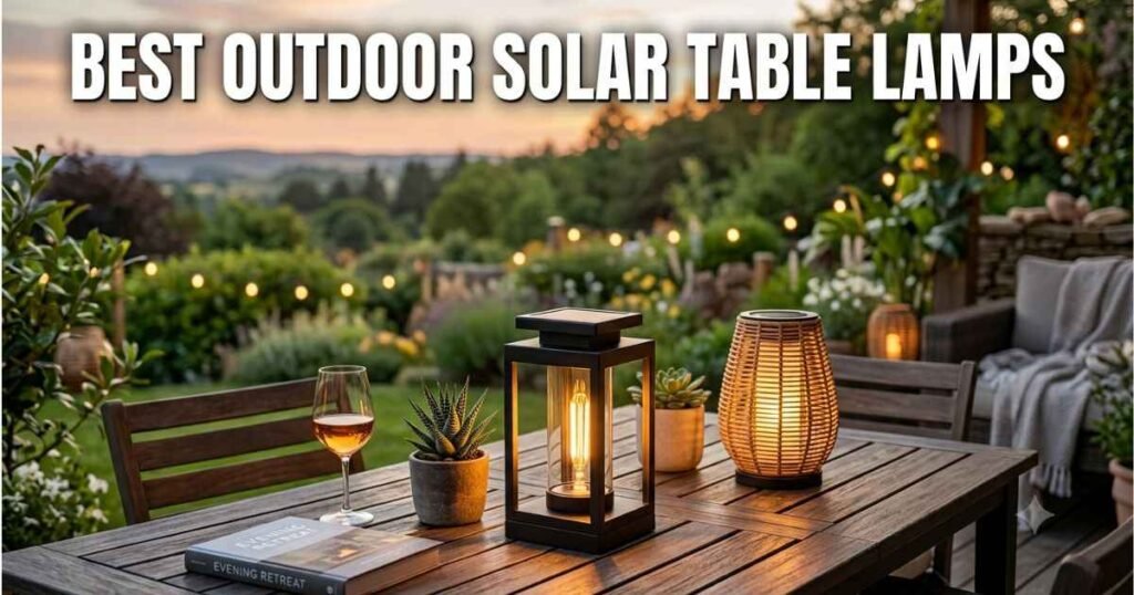 outdoor solar table lamp
