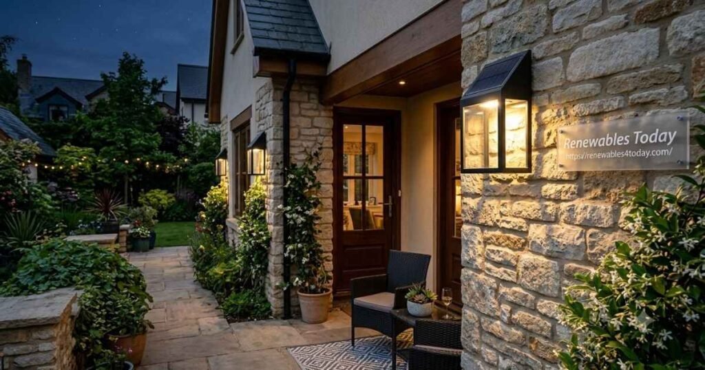 solar powered outdoor wall lights